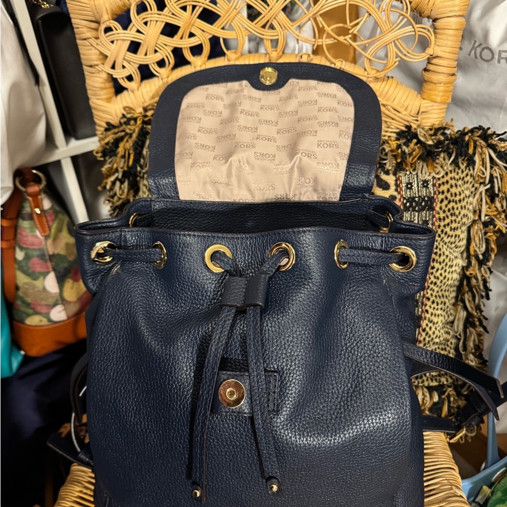 Michael Kors Riley Backpack - Blue - Picture 3 of 8